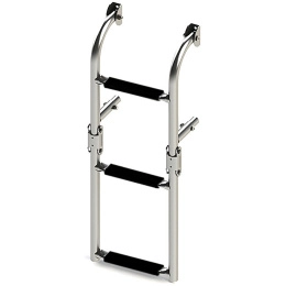 Трап складной с вертикальным креплением 3 черных ступени 220 мм (040171BT)